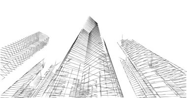 soyut mimari duvar kağıdı tasarımı, dijital konsept arkaplan