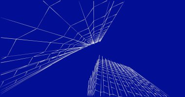 soyut mimari duvar kağıdı tasarımı, dijital konsept arkaplan