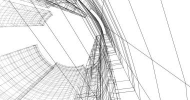 soyut mimari duvar kağıdı tasarımı, dijital konsept arkaplan