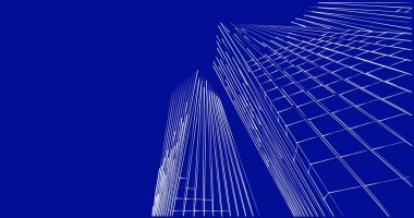 soyut mimari duvar kağıdı tasarımı, dijital konsept arkaplan