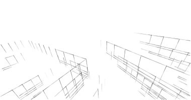 soyut mimari duvar kağıdı tasarımı, dijital konsept arkaplan