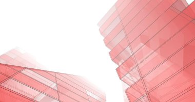 Mimari sanat konseptinde soyut çizgiler, minimum geometrik şekiller. 