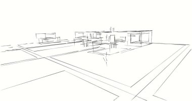 soyut mimari duvar kağıdı tasarımı, dijital konsept arkaplan