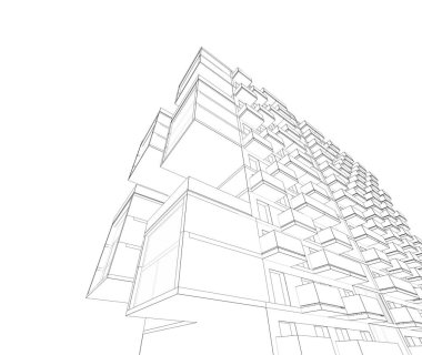 soyut mimari duvar kağıdı tasarımı, dijital konsept arkaplan