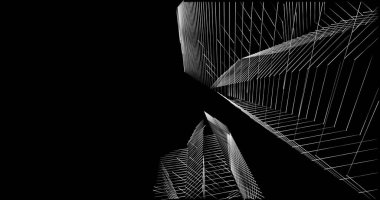 soyut mimari duvar kağıdı tasarımı, dijital konsept arkaplan