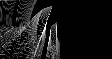 soyut mimari duvar kağıdı tasarımı, dijital konsept arkaplan