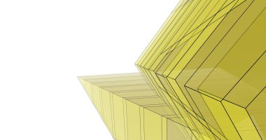 Mimari sanat konseptinde soyut çizgiler, minimum geometrik şekiller. 