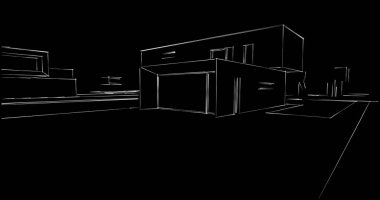 soyut mimari duvar kağıdı tasarımı, dijital konsept arkaplan