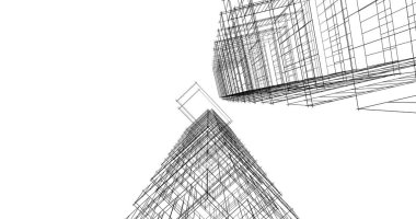 soyut mimari duvar kağıdı tasarımı, dijital konsept arkaplan