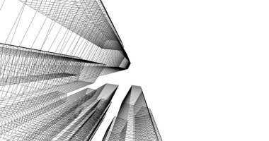 soyut mimari duvar kağıdı tasarımı, dijital konsept arkaplan