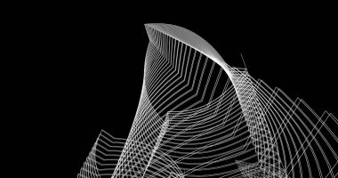 soyut mimari duvar kağıdı tasarımı, dijital konsept arkaplan