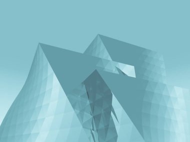 Mimari sanat konseptinde soyut çizgiler, minimum geometrik şekiller. 