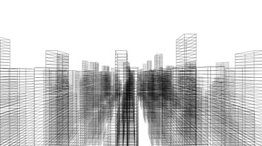 soyut mimari duvar kağıdı tasarımı, dijital konsept arkaplan