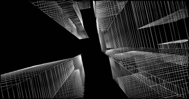 soyut mimari duvar kağıdı tasarımı, dijital konsept arkaplan