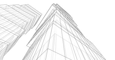 soyut mimari duvar kağıdı tasarımı, dijital konsept arkaplan