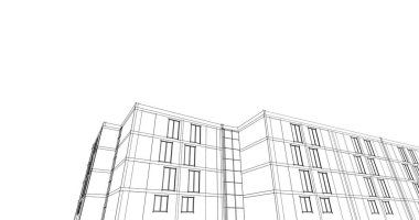 soyut mimari duvar kağıdı tasarımı, dijital konsept arkaplan