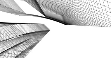 soyut mimari duvar kağıdı tasarımı, dijital konsept arkaplan