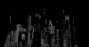 soyut mimari duvar kağıdı tasarımı, dijital konsept arkaplan