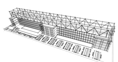 soyut mimari duvar kağıdı tasarımı, dijital konsept arkaplan