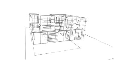 soyut mimari duvar kağıdı tasarımı, dijital konsept arkaplan