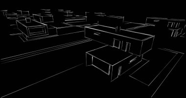 soyut mimari duvar kağıdı tasarımı, dijital konsept arkaplan