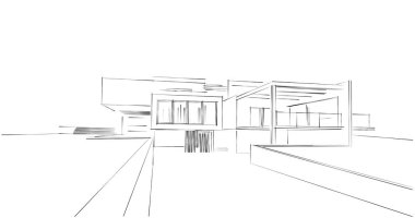 soyut mimari duvar kağıdı tasarımı, dijital konsept arkaplan