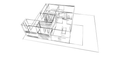 soyut mimari duvar kağıdı tasarımı, dijital konsept arkaplan