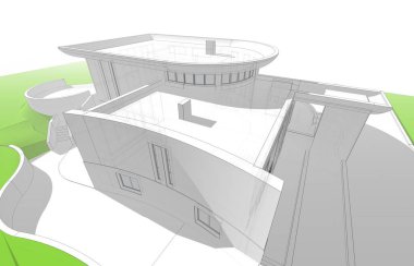 soyut mimari duvar kağıdı tasarımı, dijital konsept arkaplan