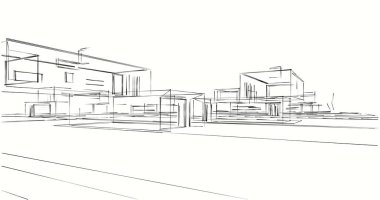 soyut mimari duvar kağıdı tasarımı, dijital konsept arkaplan