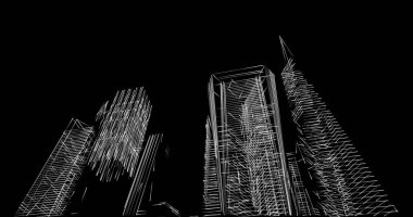 soyut mimari duvar kağıdı tasarımı, dijital konsept arkaplan