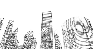 soyut mimari duvar kağıdı tasarımı, dijital konsept arkaplan