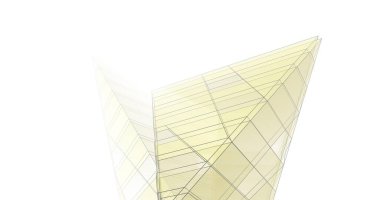 Mimari sanat konseptinde soyut çizgiler, minimum geometrik şekiller. 