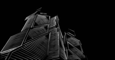 minimal geometrik şekiller, mimari çizgiler