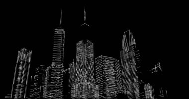 soyut mimari duvar kağıdı tasarımı, dijital konsept arkaplan