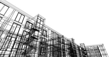 soyut mimari duvar kağıdı tasarımı, dijital konsept arkaplan