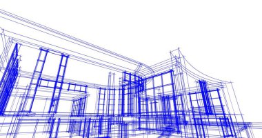 soyut mimari duvar kağıdı tasarımı, dijital konsept arkaplan