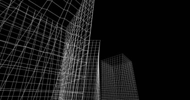 soyut mimari duvar kağıdı tasarımı, dijital konsept arkaplan