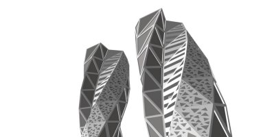 soyut mimari duvar kağıdı tasarımı, dijital konsept arkaplan