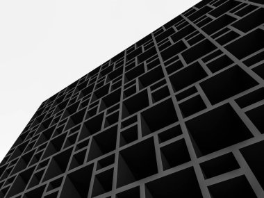 Mimari sanat konseptinde soyut çizgiler, minimum geometrik şekiller. 