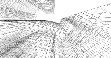 soyut mimari duvar kağıdı tasarımı, dijital konsept arkaplan