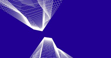 Mimari sanat konseptinde soyut çizgiler, minimum geometrik şekiller. 