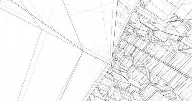 soyut mimari duvar kağıdı tasarımı, dijital konsept arkaplan