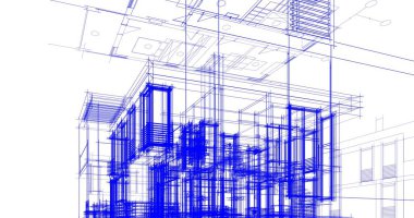 soyut mimari duvar kağıdı tasarımı, dijital konsept arkaplan