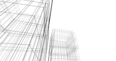 soyut mimari duvar kağıdı tasarımı, dijital konsept arkaplan