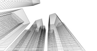 soyut mimari duvar kağıdı tasarımı, dijital konsept arkaplan