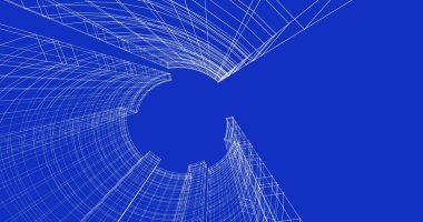 soyut mimari duvar kağıdı tasarımı, dijital konsept arkaplan