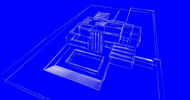 soyut mimari duvar kağıdı tasarımı, dijital konsept arkaplan