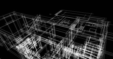soyut mimari duvar kağıdı tasarımı, dijital konsept arkaplan