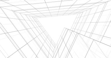 soyut mimari duvar kağıdı tasarımı, dijital konsept arkaplan