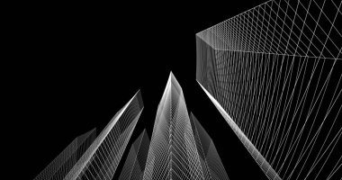 soyut mimari duvar kağıdı tasarımı, dijital konsept arkaplan